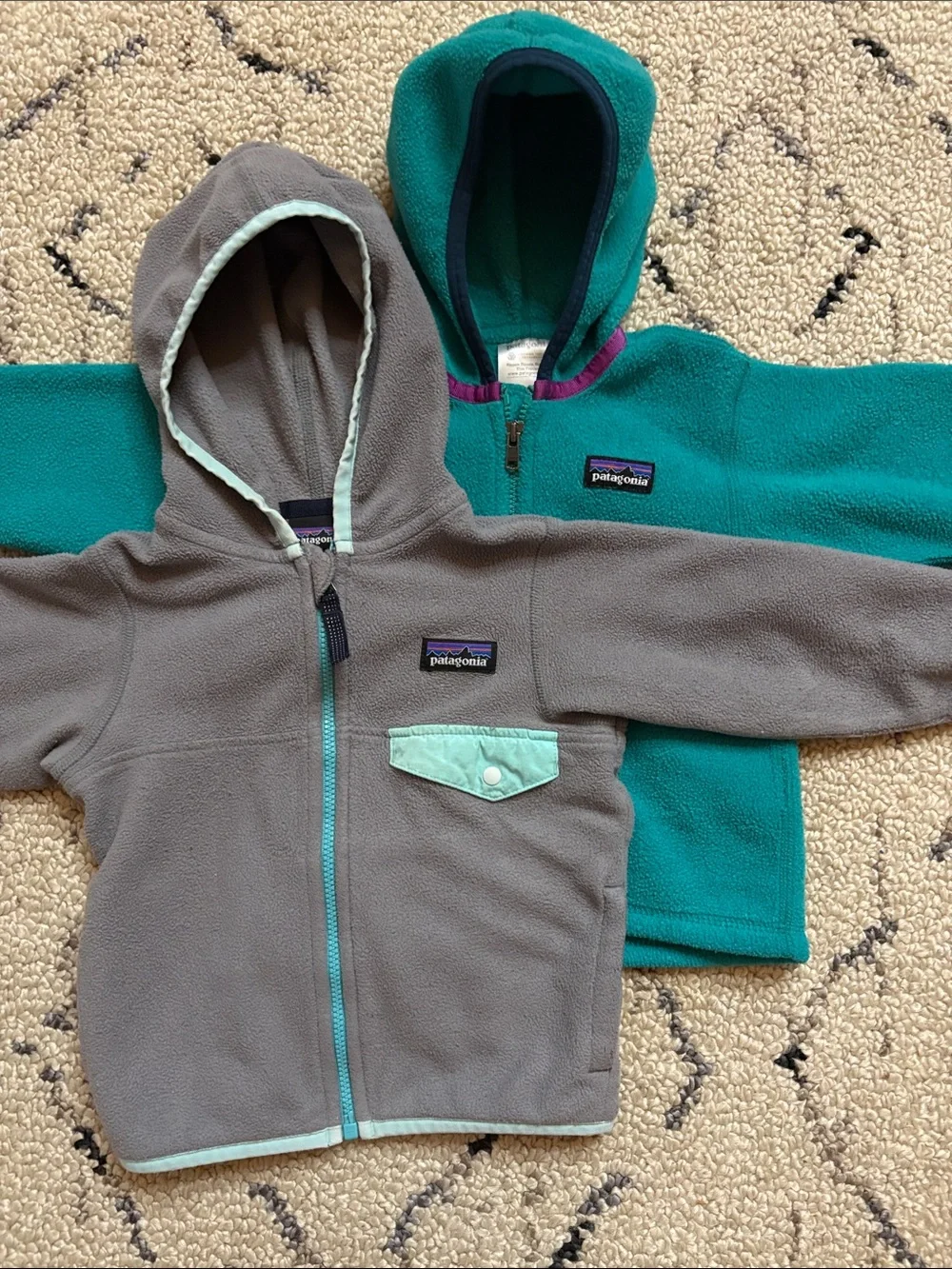 BUNDLE LISTING: 2 Patagonia Synchilla Hooded Fleeces 6-12M